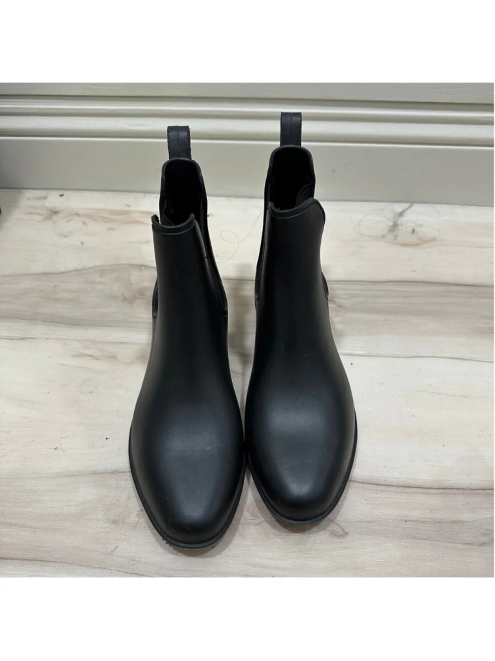 Women's Black Chelsea Waterproof Ankle Rain Boots - A New Day™ Size 6